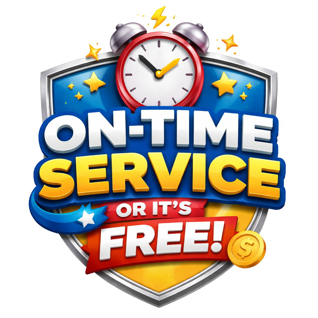 On-Time Service Or It's Free!